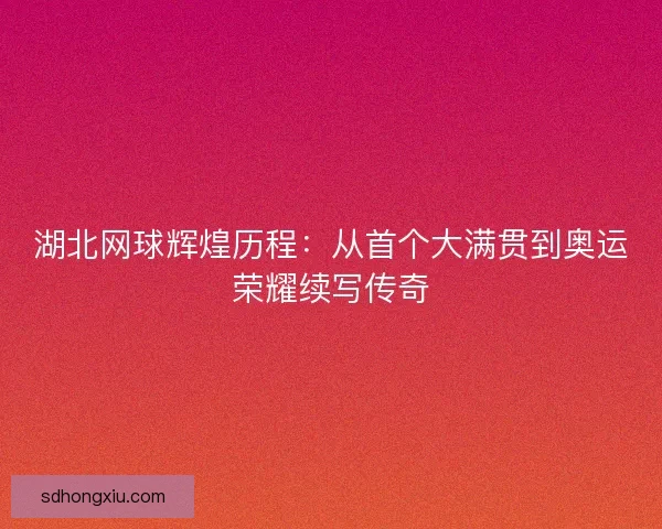 湖北网球辉煌历程：从首个大满贯到奥运荣耀续写传奇